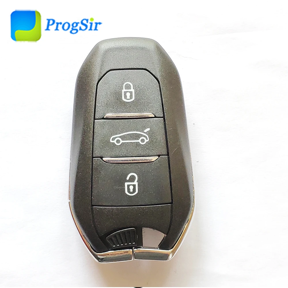 Оригинальные 3 кнопки 434 МГц близость ключ для peugeot 208 308 508 3008 5008-4A чип с Keyless Go