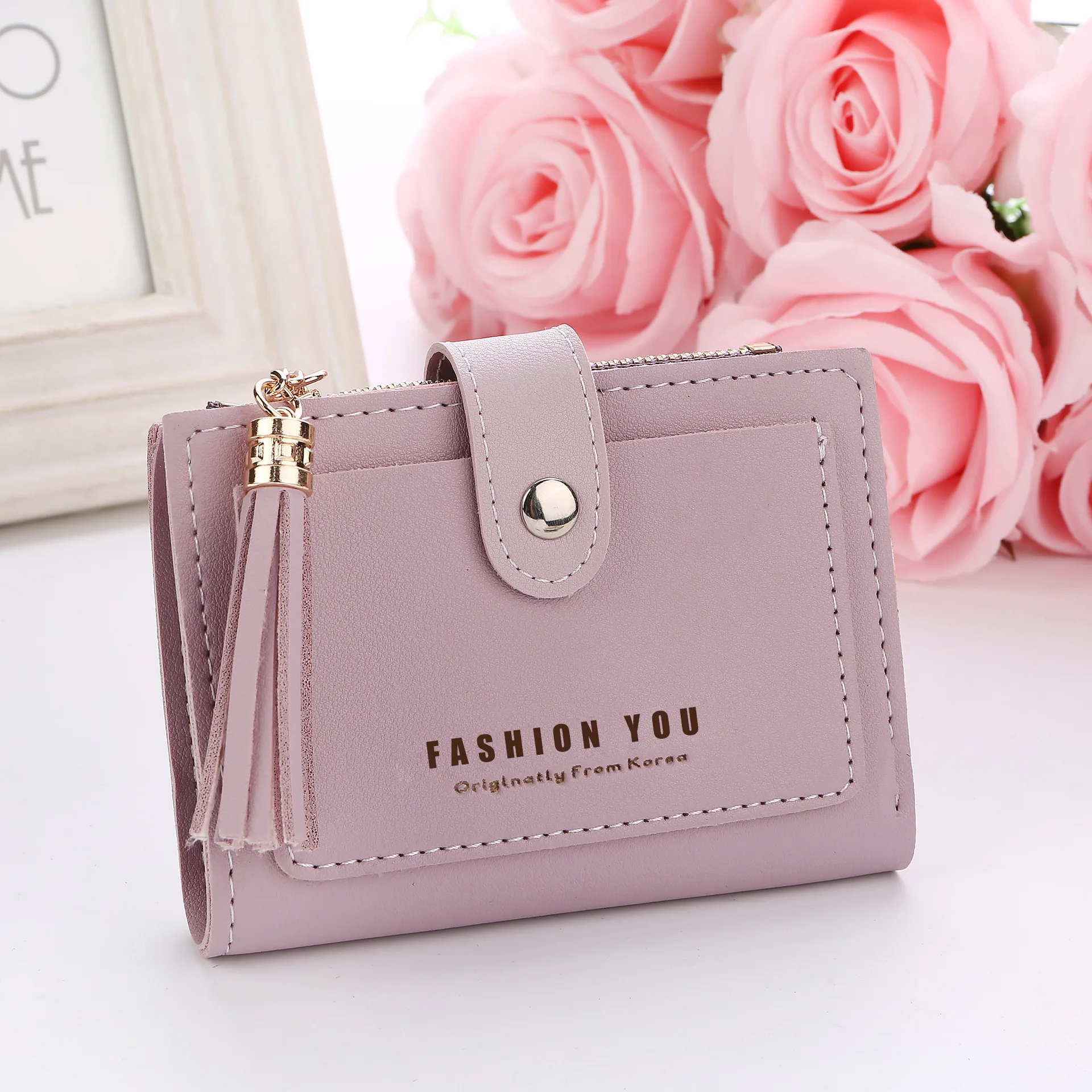 

New Arrival Wallet Short Women Wallets Zipper Purse Fashion Letter Wallets Trendy Coin Purse Card Holder Leather