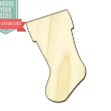 10 пикристский чулок-на заказ Выберите свой размер Лазерная резка Деревянные Художественные товары для рукоделия Настенный декор свадебный детский DCS0403