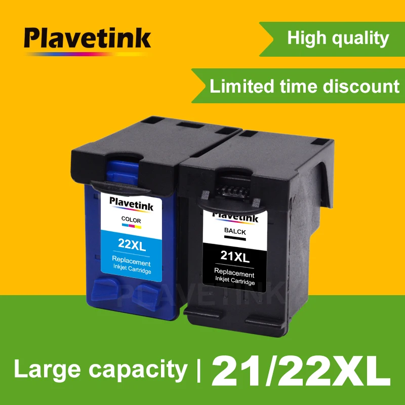 Plavetink 21 22 Xl Cartuccia Di Inchiostro Di Ricambio Per Hp 21 22 Per Hp21 Per Hp22 Deskjet F2212 F2214 F2235 F2238 F2240 F2250 Stampante