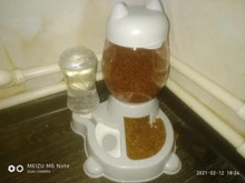 Alimentador automático de mascotas, para perros y gatos, depósito de comida de 2.2L y de agua de 528ml, suministro lento de comida