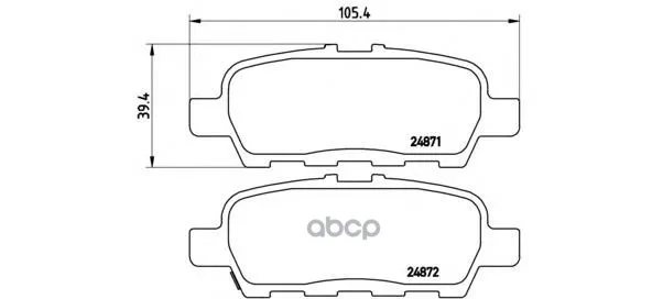 Колодки Тормозные Nissan X-Trail/Qashqai/Tiida/Infiniti Fx/Renault Koleos Задние Brembo P56068 Brembo арт. P56068