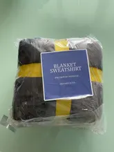 Oversized Hoodie Blanket Sweatshirt Sherpa Plaid Giant Female Femme Winter Fleece Women