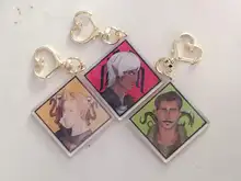 Vograce abalorios holográficos acrílico transparente impreso holograma llavero, haga su propio llavero acrílico con anime