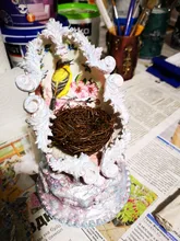 Handmade Vine Brown Bird Nest House Home Nature Craft Holiday Decoration K1MF