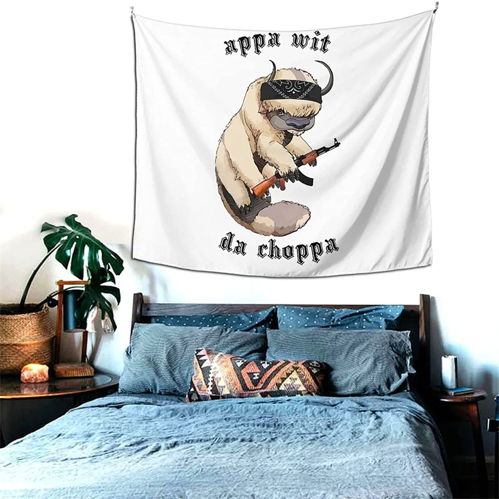 Tapestries Tablecloth Meme Wall Decorations Appa Choppa Wall