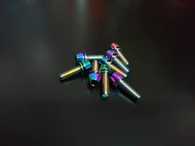 Tornillos y tuercas de titanio para vástagos de bicicleta, pieza de cabeza cónica con arandela M5 x 16 mm, M5 x 18mm y M5 x 20 mm, color dorado, azul, negro y tornasolado