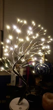 LED Night Light Mini Christmas Tree Copper Wire Garland Lamp For Home Kids Bedroom Decor