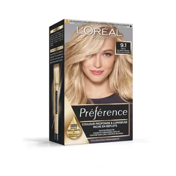 

L'OREAL PARIS Preference permanent Color 9.1 ash Blonde very clear