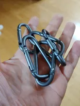5 unids/lote D-Tipo de aleación de aluminio mosquetón hebilla equipo de Camping mochila hebilla botella de agua colgando hebilla de gancho Keychai