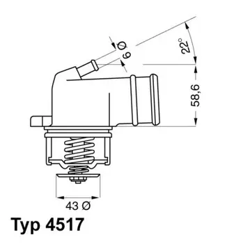 

Thermostat MB W140 6.0 M120 91-98 WAHLER 451787D