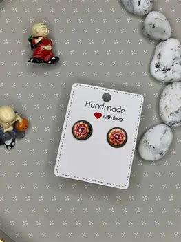 

Stud earrings handmade series Indian Buddha