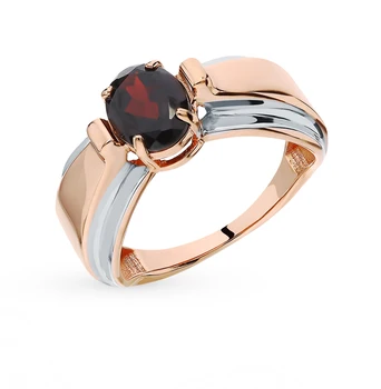

Gold ring with Garnet sunlight
