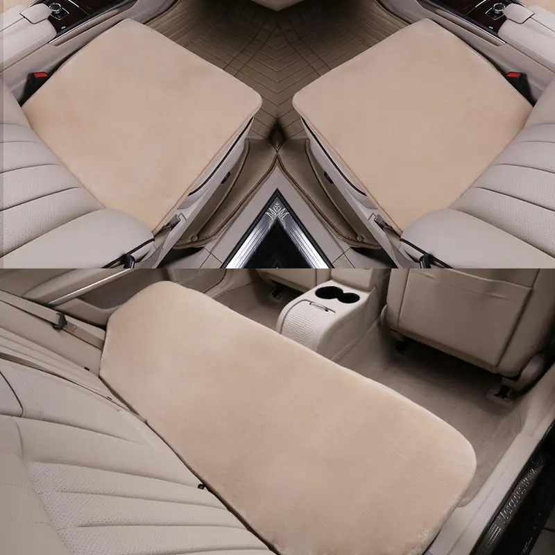 AUTOROWN Faux Fur Car Seat Covers High Quality Artificial Fur Car Seat Cover Autumn and Winter Automotive Interior Fit Most Car