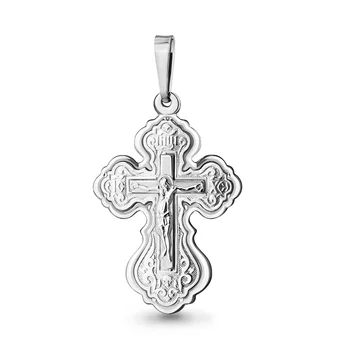 

Aquamarine Orthodox cross without inserts, 925 sterling silver