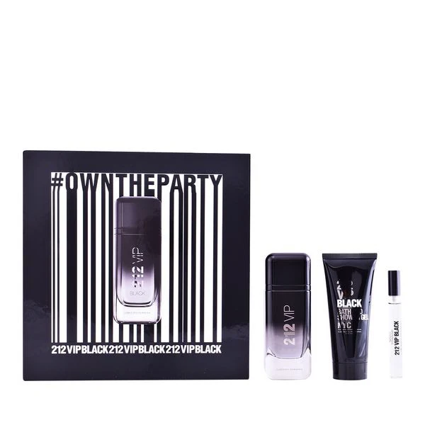 Мужской парфюмированный набор 212 Vip Black Carolina Herrera(3 шт