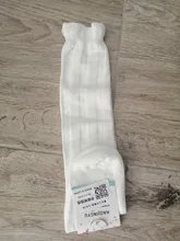 YWHUANSEN-Calcetines transpirables de encaje de algodón para niña, medias hasta la rodilla, para primavera, otoño e invierno, 1 par