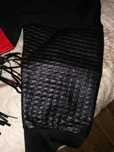 Black Dress Robe Fringes Long-Sleeve 3084 Midi Plus-Size Woman Winter Cute PU Cartoon