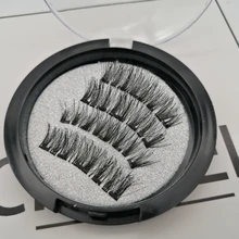 Pestañas postizas 3D magnéticas, 4 Uds., 5 imanes, hechas a mano, Naturel Mink Faux Cils magnétiques con pinzas