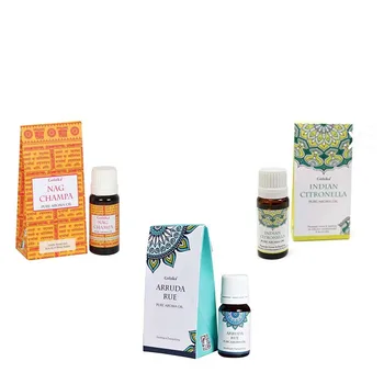 

PACK ESENCIAS GOLOKA NAG CHAMPA RUDA CITRONELA - 3 BOTES DE 10ML - 30ML EN TOTAL
