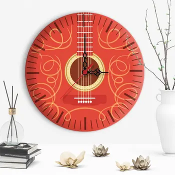 

Decorative Guitar Design Wooden Wall Clock