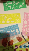 4pcs/set Kids Drawing Toy Board Learning Toy Plastic Ruler Craft Educational Drawing