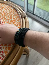 Pulsera de supervivencia de Paracord con hebilla de plástico entrelazada Cobra Verde militar delgada para viajes al aire libre y acampada