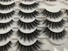 Pestañas postizas 3D de visón Natural, accesorio de maquillaje de imitación, 3D, 5/8/14 pares