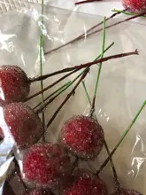 Mini manzana de fruta falsa, 10 Uds., 2cm, bayas de cristal Artificial, rojo, Granada, cereza, estambre de ramo, Navidad, manzana decorativa