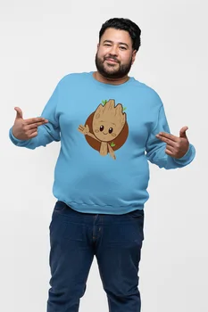 

Angemiel Wear Cute Groot Blue Men Sweatshirts