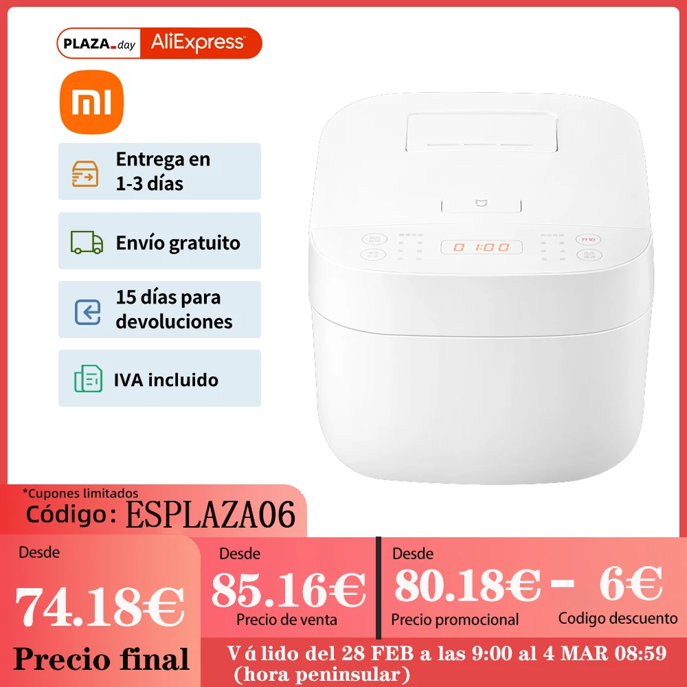 Оригинальная электрическая рисоварка Xiaomi Mijia C1 3L 4L регулируемая