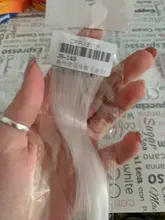 Lupu-extensiones de cabello sintético para mujer, extensiones largas y rectas de color arcoíris, resistentes al calor