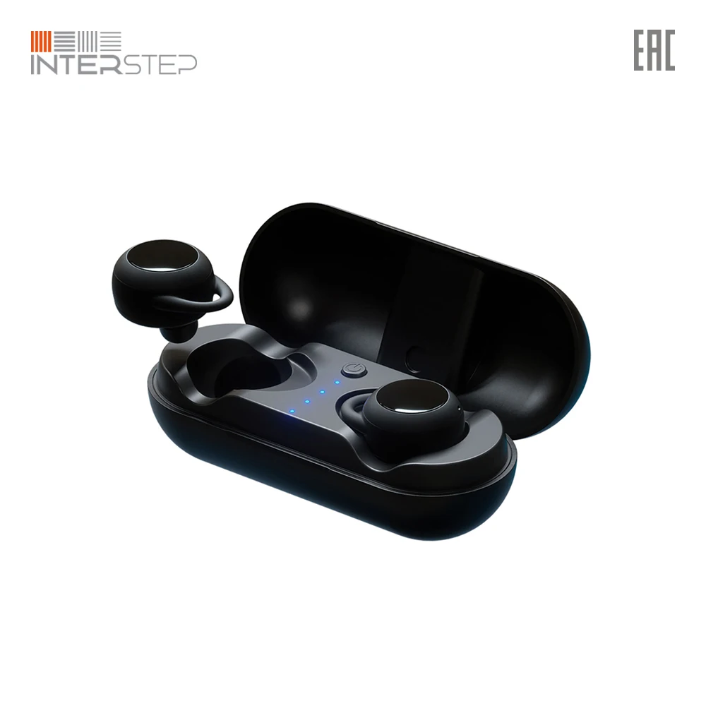 Беспроводные наушники INTERSTEP SBH-530, c футляром, чёрные