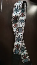 Correa de guitarra bordada de estilo nacional, correa de hombro, cinta Musical, correa de instrumento, instrumento, parte de guitarra