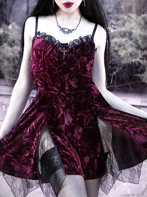 Gothic Velvet Grunge Dress 2