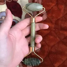Rodillo de Jade para el cuidado de la piel, masajeador Facial de piedra Natural para cara, ojo Gua Sha, elimina arrugas, herramientas de belleza