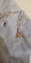Joyería Vintage Triquetra Trinity collar de colgante de nudo collares y colgantes de Plata de Ley 925 para mujer (JewelOra NE101914)