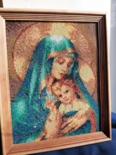 Diamond Embroidery Painting Icon Religious Home-Decor HUACAN Mosaic Cross-Stitch Square