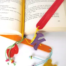 Пафали ручной работы фетровые концы для книг желтые