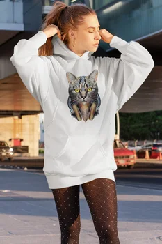 

Angemiel Wear Headset Cat White Dress Sweatshirt Tunik