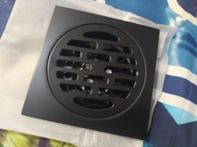 Shower-Drain Cover Trap Bathroom Stainless-Steel Square Waste-Grate Round Black Floor