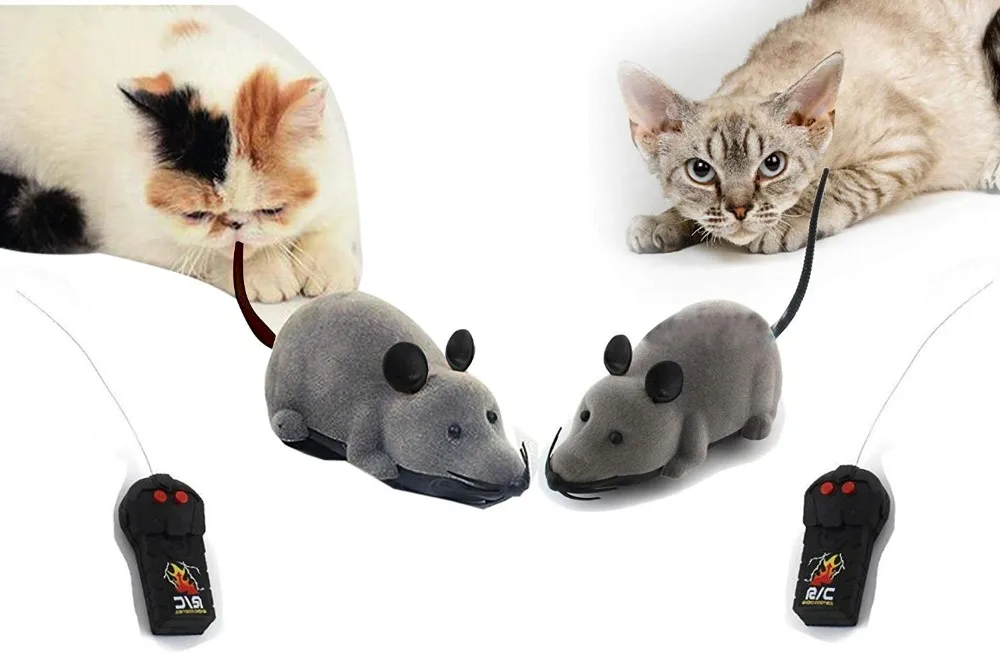Игрушечная Мышка для кошки с дистанционным управлением, беспроводная мышь, автоматическая кошачья игрушка для домашней собаки, интерактивные игрушки, игрушки с дистанционным управлением, товары для домашних животных
