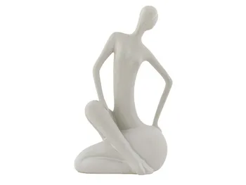 

Statue woman sitting white ceramic modern style cm 25