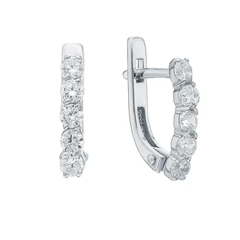 

Silver earrings with cubic zirconia sunlight sample 925