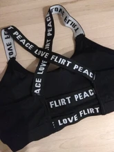 Sujetador deportivo con letras para mujer, sostén deportivo con realce, A-D, negro y blanco, para correr, Yoga, gimnasio y Fitness