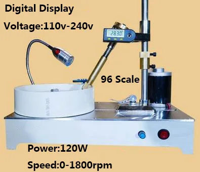 Цифровой дисплей драгоценный камень лицевая машина Ювелирные изделия полировщик нефритовый плоский шлифовальный станок 120W