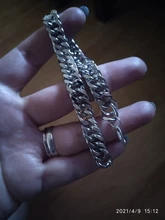 Pulsera de eslabones de cadena de acero inoxidable para hombre, brazalete de cadena de mano a la moda, brazalete Simple de joyería para regalo de novio