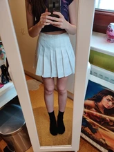 Vestido corto plisado de cintura alta para niñas, falda de tenis, uniforme con pantalones cortos interiores, ropa interior para bádminton, animadora