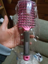 Peine para masaje del cuero cabelludo para mujer, 7 colores, cerdas de nailon, cepillo de pelo rizado húmedo, cepillo de pelo para salón, herramientas de estilo de peluquería