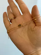 Vankim-tobilleras para mujeres, joyería de pies para sandalias de ganchillo, corazón Simple, Pies Descalzos, pulsera para tobillo de dos capas, 2019